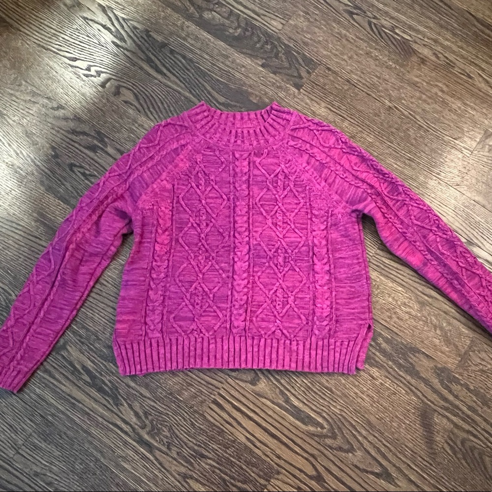 Bright pink sweater from GAP